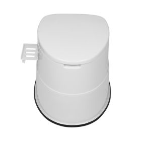 White Outdoor Toilet With Anti Slip Pad (Color: White)